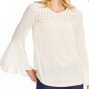 JESSICA Simpson Wilma Bell Sleeve Blouse Size M